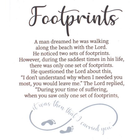 Footprints Plaque (14cm)