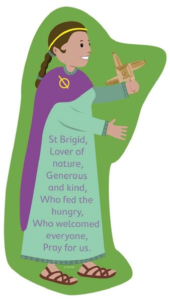 St Brigid Grow In Love Plaque 34 x 24 cm