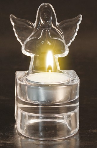 Glass Angel Tealight Holder