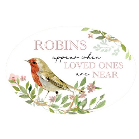 Robins Appear Ceramic Plaque (22cm)