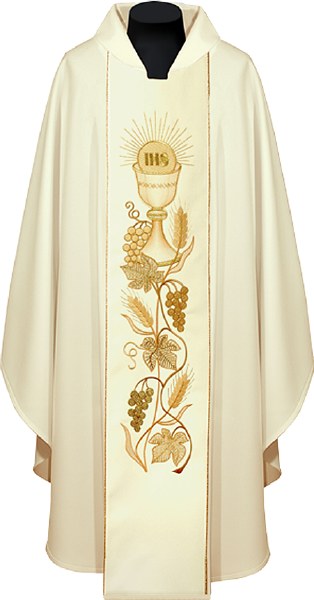 Cream Embroidered Chasuble