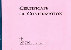 Book of Confirmation Certificates