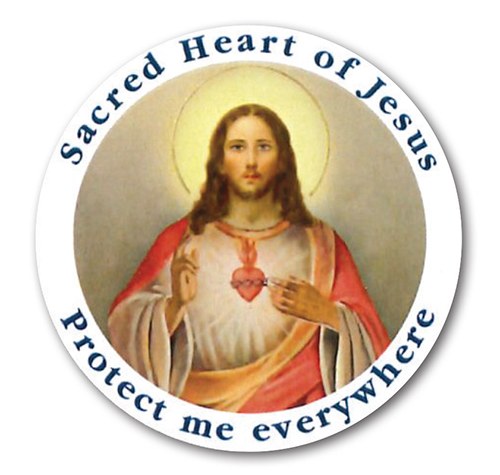 Sacred Heart Car Sticker
