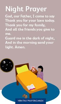 Morning and Night Prayer Grow in Love Prayer Card