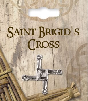 St Bridget Silver Cross Brooch