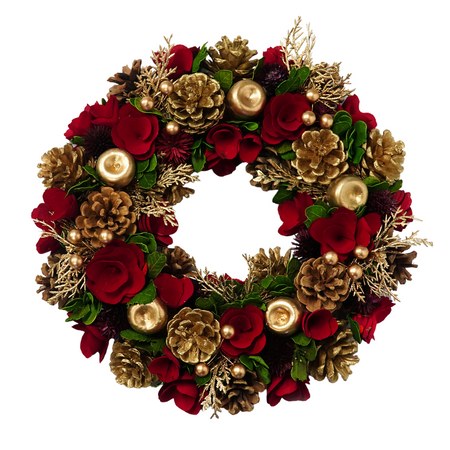 Christmas Wreath with Cones (35cm)