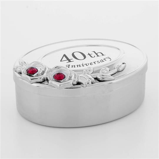 Ruby Anniversary Crystocraft Keepsake Box