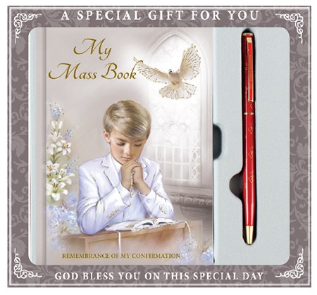 Boy Confirmation Gift Set Mass book and pen