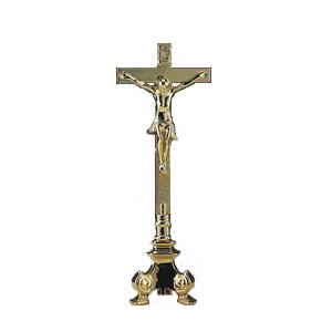 Brass Standing Crucifix (45cm)