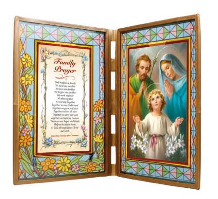 Holy Family Glass Plaque (25x 18cm)