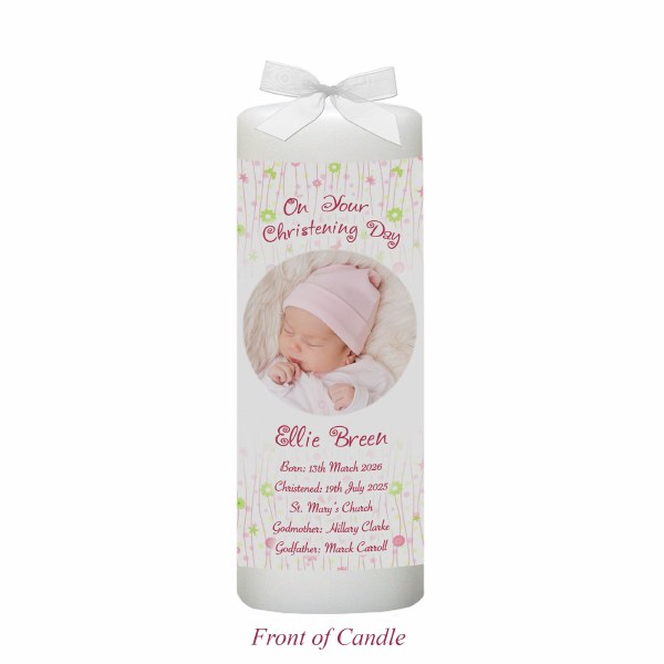 All Things Nice Photo Girl Christening Candle