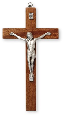 Mahogany Wood Crucifix (20cm)