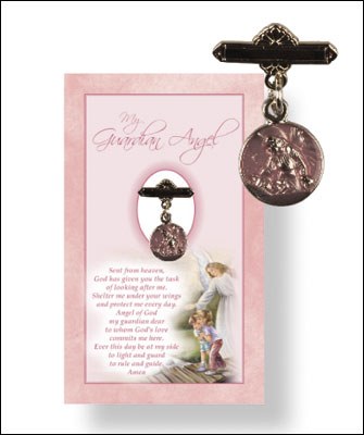 Baby Girl Guardian Angel Medal And Prayer