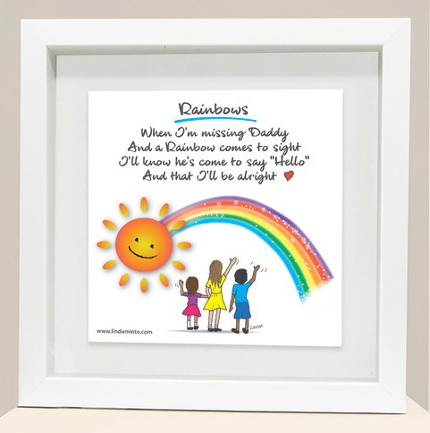 Daddy Rainbows Framed Print