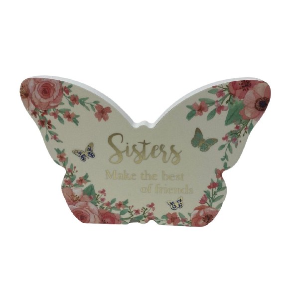 YY0412 Sisters Butterfly Plaque