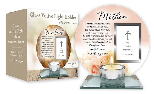 Mother Glass Votive Light Holder Plaque