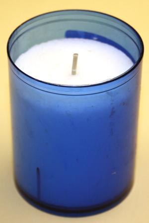 24-HR Blue Devotional Votive Candle 0928