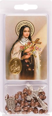 St. Therese Rosary Beads and Leaflet
