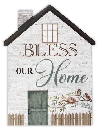 Bless Our home Porcelain Plaque (20cm)