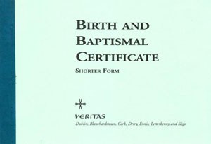 Book of Birth & Baptism Certificates, Short Form