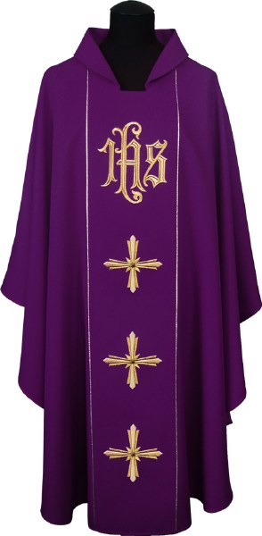 Purple IHS Chasuble