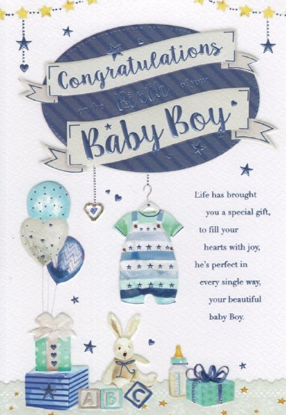 Congratulations Baby Boy Card