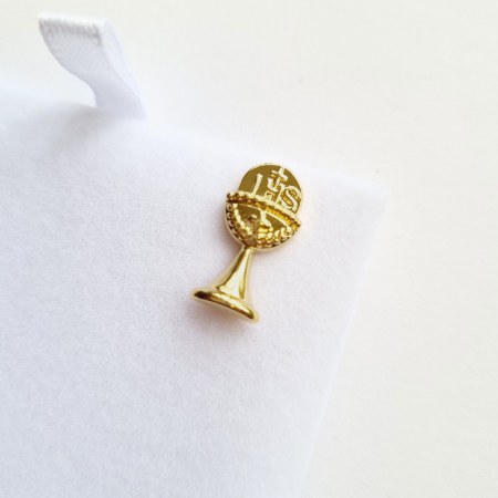 First Communion Gold Plated Chalice Pin