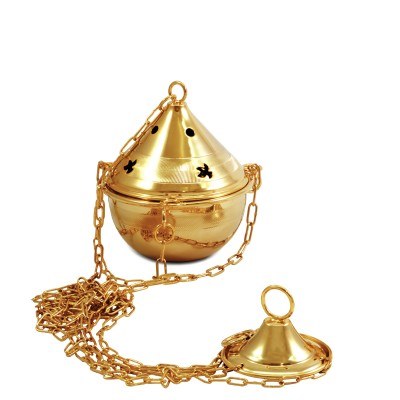 Gold Plated Thurible (11cm x 9cm Diameter)