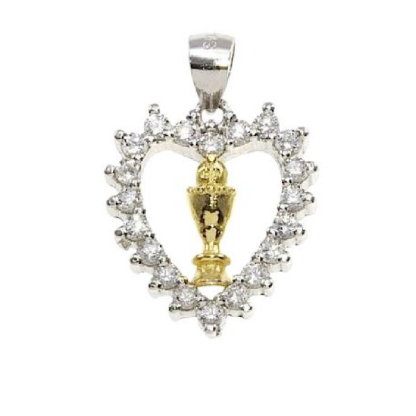 Diamond and Gold First Holy Communion Pendant