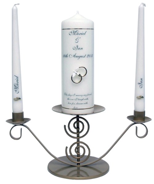 personalised wedding candles