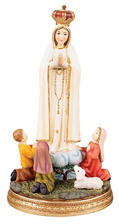 Our Lady of Fatima with Children Statue (30cm)