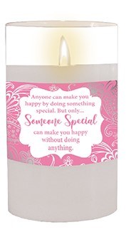 Someone Special LED Glass Candle