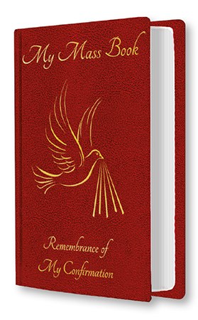Red Souvenir of Confirmation Mass Book