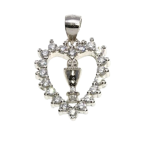 First Holy Communion Heart Chalice Pendant