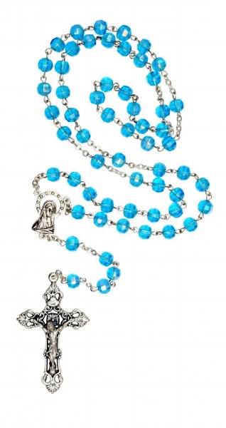 Light Blue Crystal Rosary Beads Loose