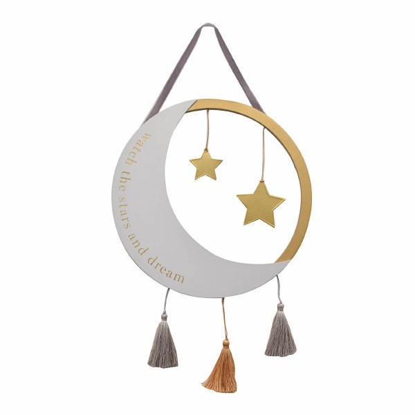 Moon and Star Plaque with Tassels (44cm)