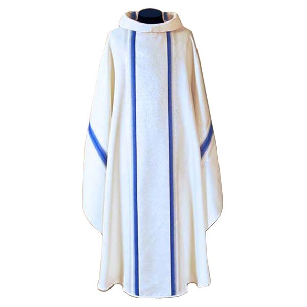 White and Blue Chasuble