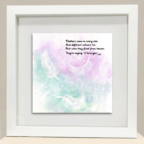 I Love You Feather Framed Print