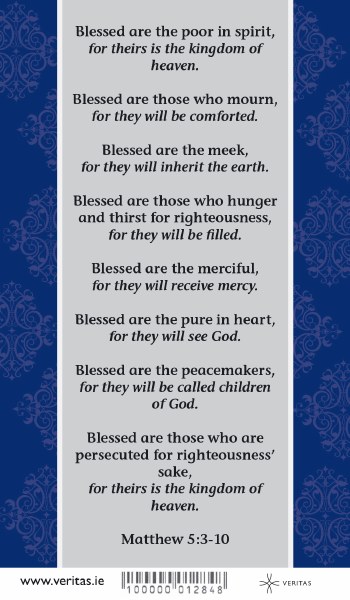 The Beatitudes Prayer card