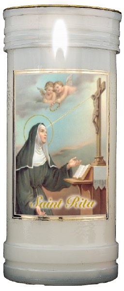 St Rita Pillar Candle