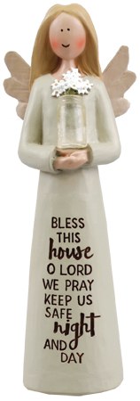 39800 Bless This House Message Angel  13cm