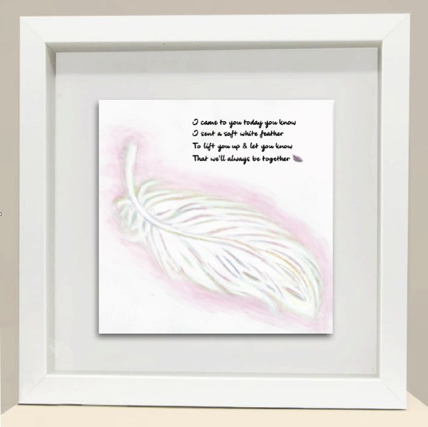 Always Be Together Feather Framed Print