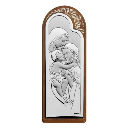 Sterling Silver Holy Family Icon (10x23cm)