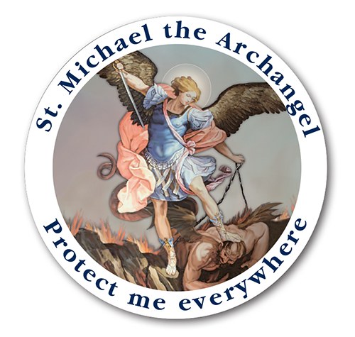 St Michael Car Sticker