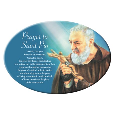 St Pio Ceramic Plaque (22cm)