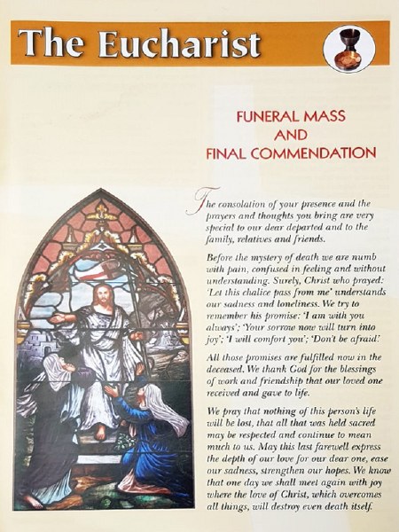 The Funeral Mass leaflet