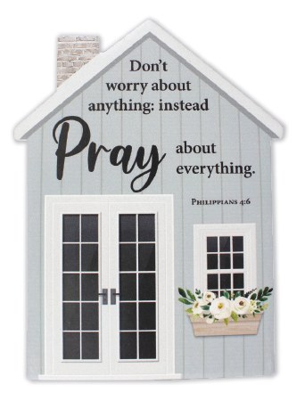 Pray About Everything Porcelain Plaque (20cm)
