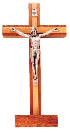 Mahogany Standing Crucifix (20 cm)