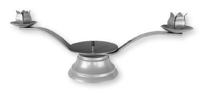 silver wedding candles