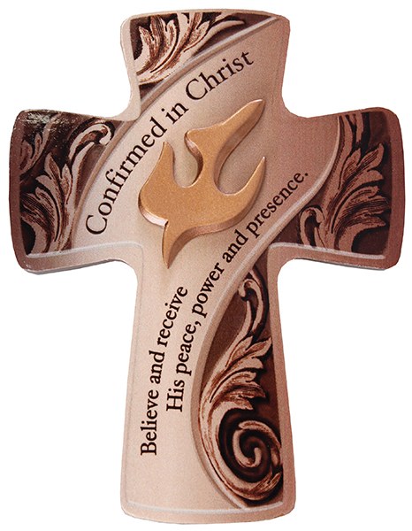 Confirmed in Christ  Dove Cross 13cm